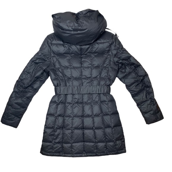 Laundry by Shelli Segal Black Pillow Collar Belted Down Puffer Coat Size Medium - Picture 3 of 9